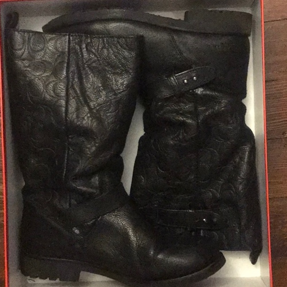 Coach black boots